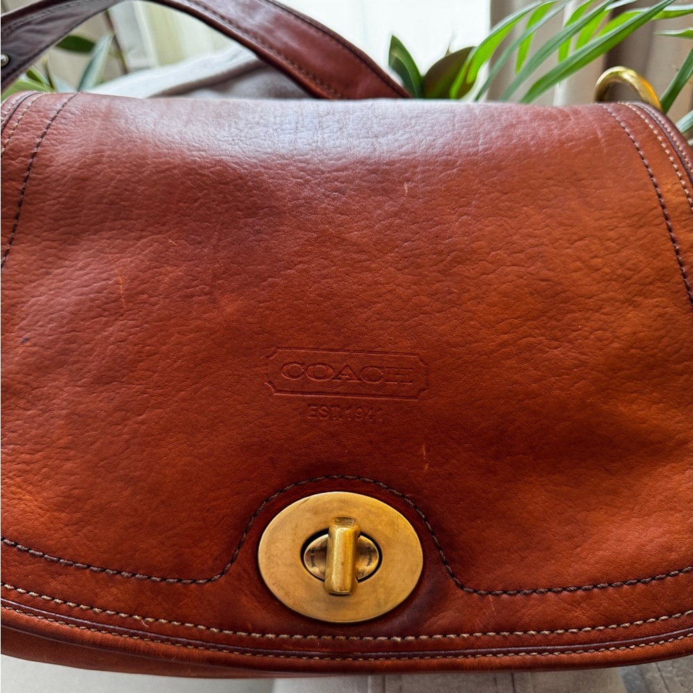 RARE Vintage Coach 65th Anniversary Legacy Stripe Flap Front Shoulder Bag #11134 - Picture 3 of 9